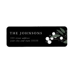 Christmas Berries Return Address Label