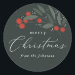Christmas Berries Sticker<br><div class="desc">Christmas berries sticker. Part of a Holiday Collection</div>