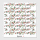 Christmas Berry Green Red Gift Vinyl Stickers<br><div class="desc">***this design is part of a christmas holiday collection*** _______________________ this design template is fully editable and customisable by you the customer - click personalise further button if you with to move, add, delete or make major changes to the design _______________________ *if you have any DESIGN questions or need more...</div>