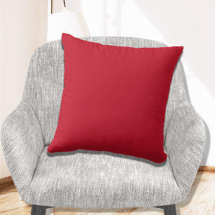 Christmas Berry Red Modern Solid Basic coloured Cushion