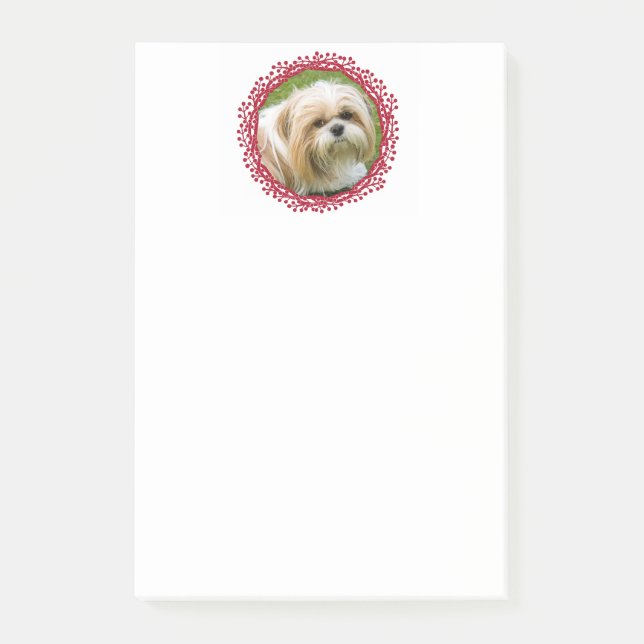 Christmas berry wreath custom photo Post-It notes (Front)