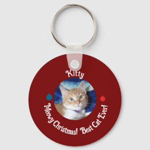 Christmas, Best Cat Ever , Cat Photo , Key Ring