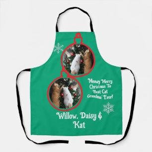 Christmas Best Cat Grandma' Apron