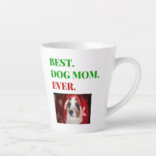 Christmas Best Dog Mum Ever Photo Latte Mug