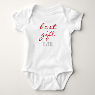 Christmas “Best Gift Ever” Holiday and Announcment Baby Bodysuit