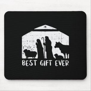 Christmas Best Gift Nativity Xmas Christian Men Wo Mouse Pad