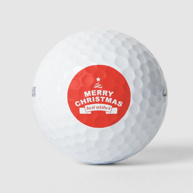 Christmas Best Wishes Golf Balls (Front)