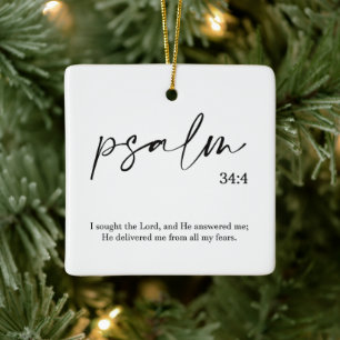 Christmas Bible Verse Ceramic Ornament