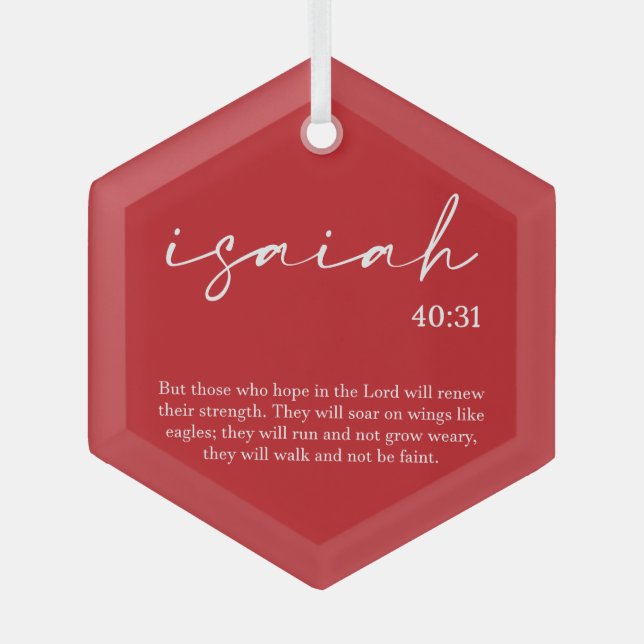  Christmas Bible Verse  Glass Tree Decoration (Front)