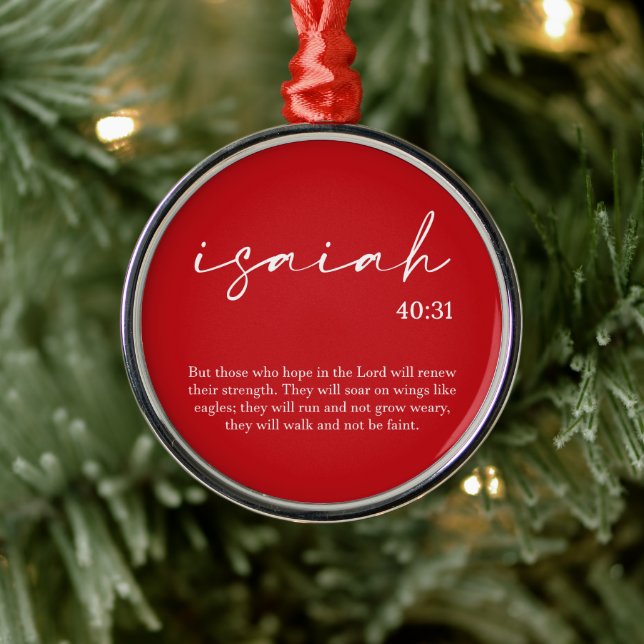  Christmas Bible Verse  Metal Ornament (Tree)