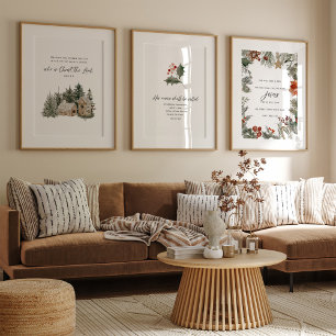 Christmas bible verse set of 3 wall art set