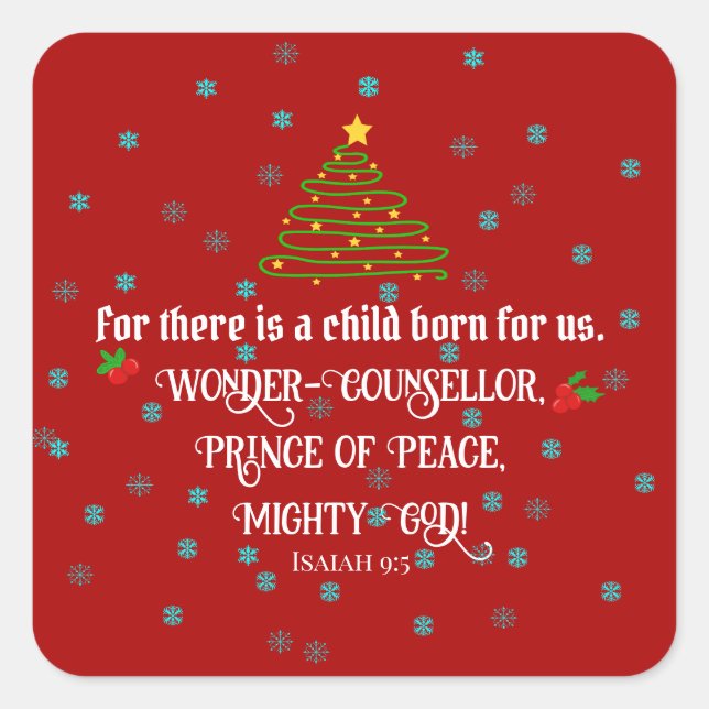Christmas Bible verse sticker (Front)