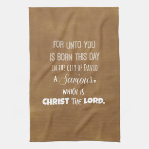Christmas Bible Verse Tea Towel