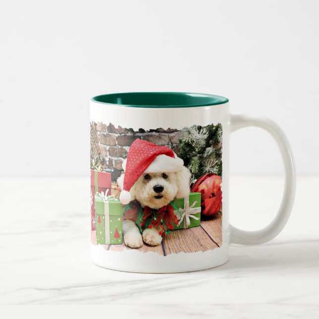Christmas - Bichon Frise - Daisy Two-Tone Coffee Mug (Right)