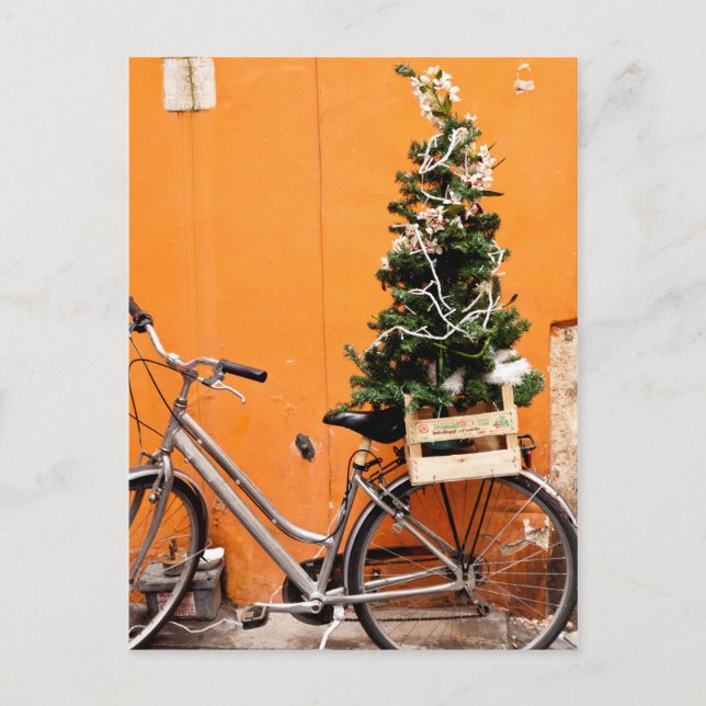 Christmas Bicycle Holiday Postcard (Front)