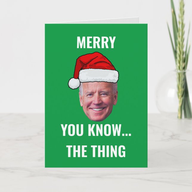 Christmas Biden 2023 Funny Joe Biden Confused Xmas Holiday Card (Front)