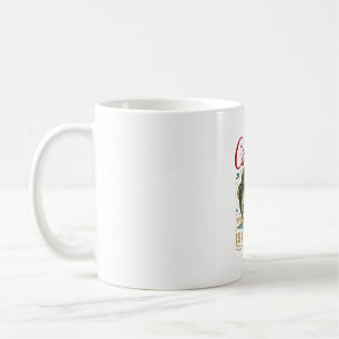 Christmas Big Fish Bass Santa Boat Fishing Coffee Mug