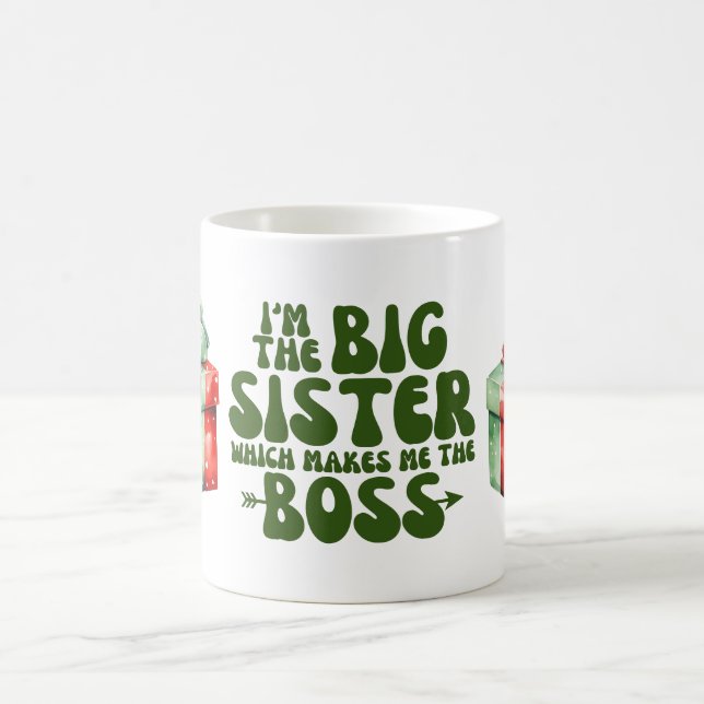 Christmas Big Sister Big Boss Coffee Mug (Center)