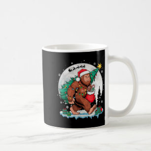 Christmas Bigfoot Santa Tree Sleigh Moon Funny Xma Coffee Mug