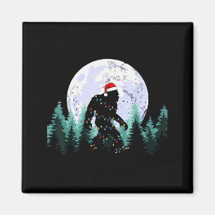 Christmas Bigfoot Sasquatch Tree Lights Funny Xmas Magnet