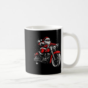 Christmas Biker Santa Claus Funny Motorcycle Motor Coffee Mug