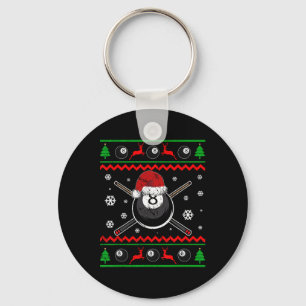 Christmas Billiard Snooker Pool Sport Funny Gift  Key Ring