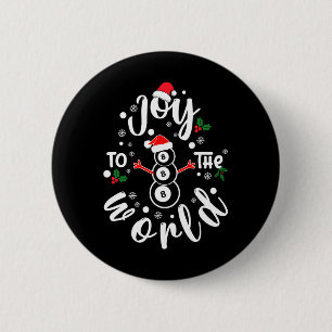 Christmas Billiards Joy To The World Funny Billiar 6 Cm Round Badge