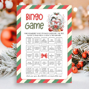 Christmas Bingo Game Holiday Card