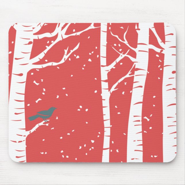 Christmas Birch Trees Mouse Pad (Front)