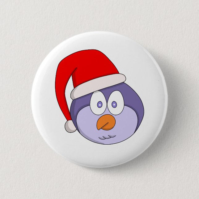 Christmas Bird 6 Cm Round Badge (Front)