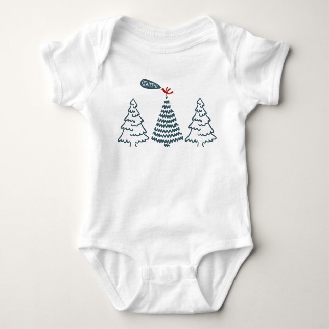 Christmas bird baby bodysuit (Front)