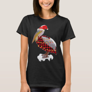 Christmas Bird Pelican Santa Hat Costume Bird Love T-Shirt