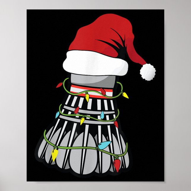 Christmas Birdie Badminton Shuttle S  Poster (Front)