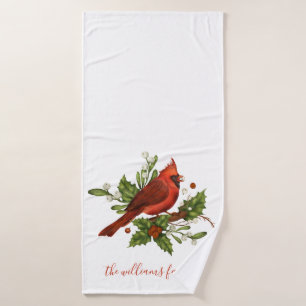 Christmas Birds Bath Towel Set