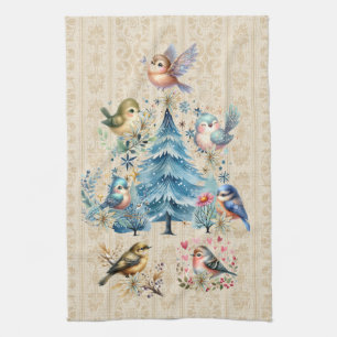 Christmas Birds Holiday Towel