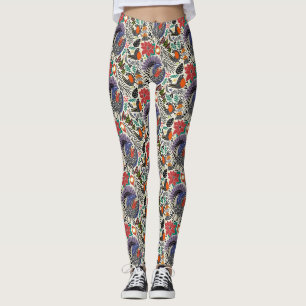 christmas birds leggings