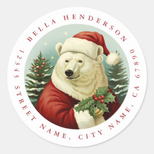 Christmas Birds Round Stickers