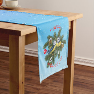 Christmas Birds Short Table Runner