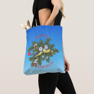 Christmas Birds Tote Bag