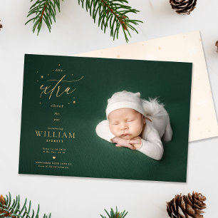 Christmas Birth Announcement A Little Extra Cheer