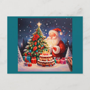 Christmas Birthday 10 Holiday Postcard