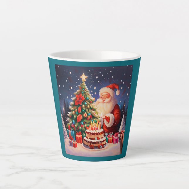 Christmas Birthday 10 Latte Mug (Front)