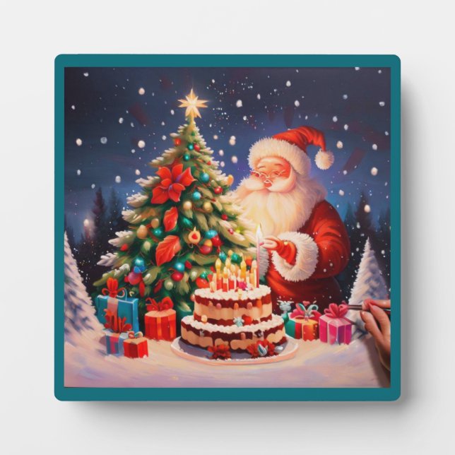 Christmas Birthday 10 Plaque (Front)