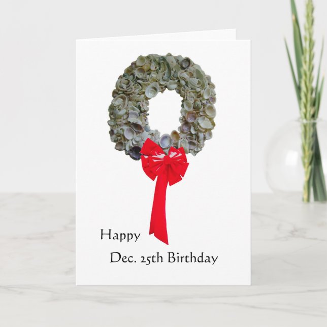 Christmas Birthday 2 Holiday Card (Front)