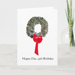 Christmas Birthday 3 Holiday Card