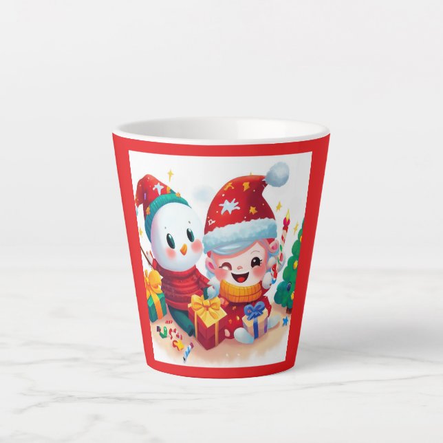 Christmas Birthday 5 Latte Mug (Front)