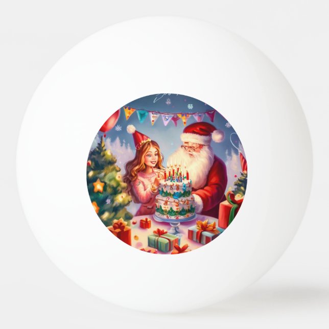 Christmas Birthday (8) Ping Pong Ball (Front)