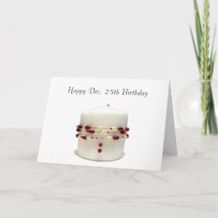 Christmas Birthday Candle Holiday Card