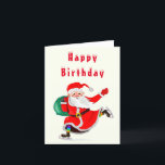 Christmas Birthday Card Santa Claus with Gift<br><div class="desc">Christmas Birthday Cards Santa Claus with Gifts - MIGNED Painting - Customisable</div>