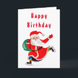 Christmas Birthday Card with Santa Claus<br><div class="desc">Santa Claus Christmas Birthday Cards - Gifts for Everyone - Customisable or Add Your Text / Name - Resize and move or remove and add elements / text with customisation tool ! Drawing and Design by MIGNED. You can also transfer my designs to more than 1000 Zazzle products. Enjoy -...</div>